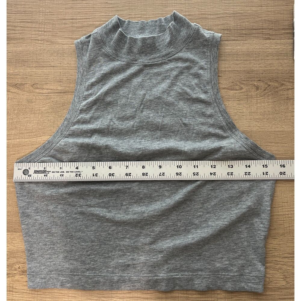 Lululemon Kitsilano Mock Tank Heathered Medium Grey 4-6 Athletic Workout - Picture 5 of 9